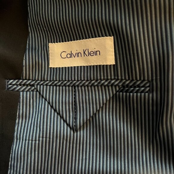 Calvin Klein Mens 100% Wool Black Jacket - Picture 7 of 8